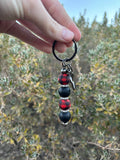 Scarlet Shadow Check Keychain